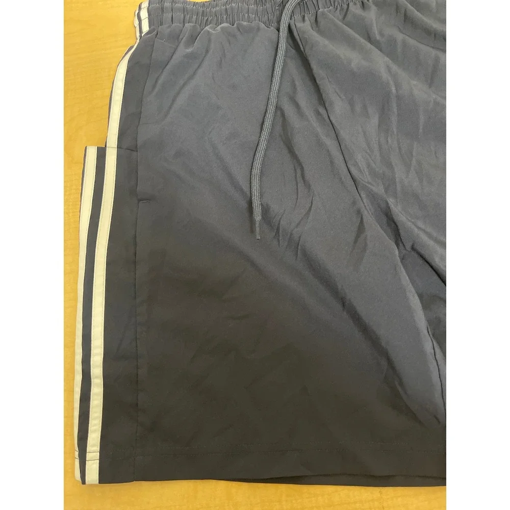 Adidas Mens Navy Blue 3-Stripe Athletic Shorts Size MT Drawstring Mesh Lined